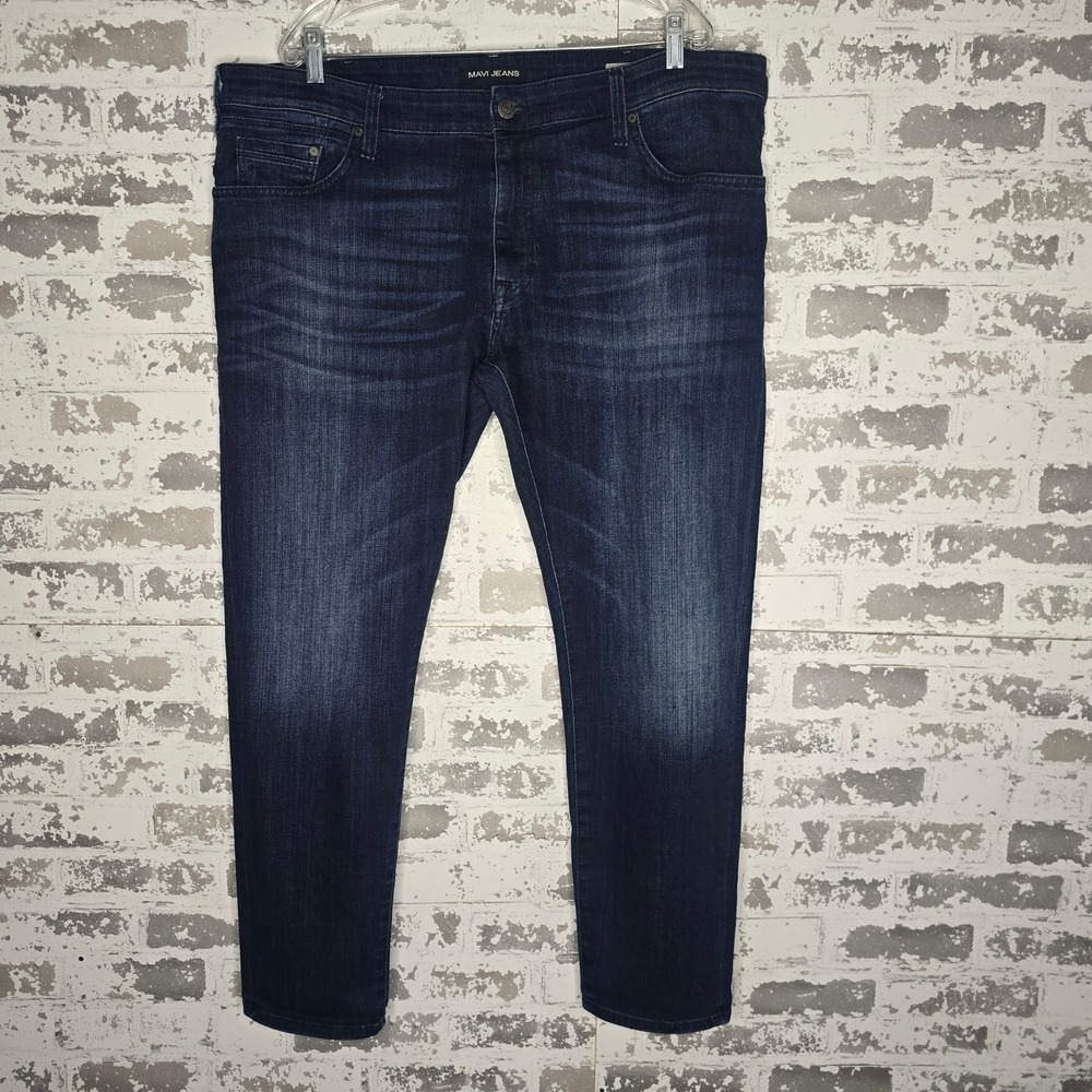 Mavi‎ Jake Slim Leg Jeans Mens 40x30 Dark Wash Indigo Denim Stretch 0042224197
